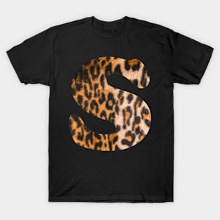 Letter S leopard print T-Shirt